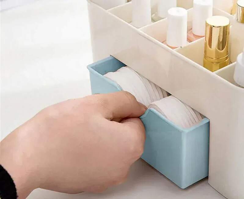 ORGANIZÉR NA KOSMETIKU, MAKE-UP, KANCELÁŘSKÉ POTŘEBY KRÉMOVÝ