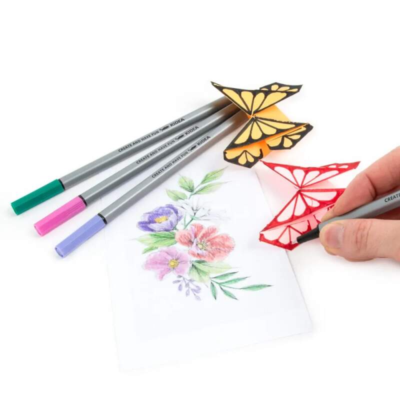 KIDEA JEMNÉ TENKÉ FIXY SADA 12 KS