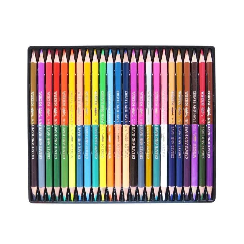 Kidea trojhranné oboustranné pastelky sada 24 ks