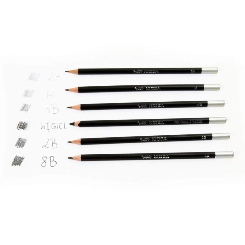 Kidea skicovací tužky a uhel sada 6 ks