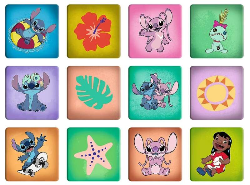 Puzzle 2 v 1 a pexeso Lilo a Stitch Šťastný den