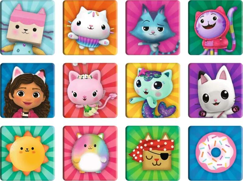 Puzzle 2 v 1 a pexeso Gabby´s Dollhouse s kočičími kamarády