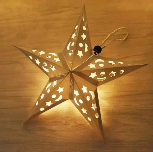 Ruhhy svítící 3D LED hvězda 50 cm teplá bílá