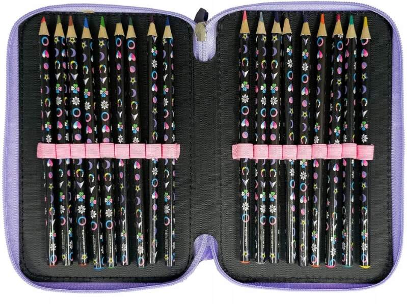 Školní třípatrový plně vybavený penál jednorožec