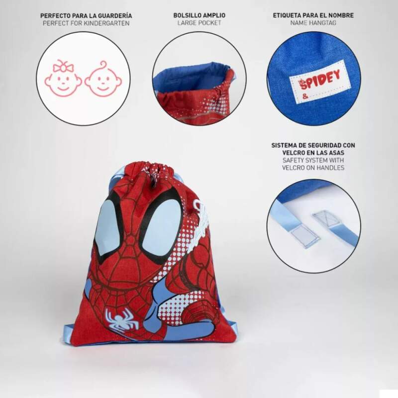 Sáček na přezůvky, tělocvik Spidey 30cm