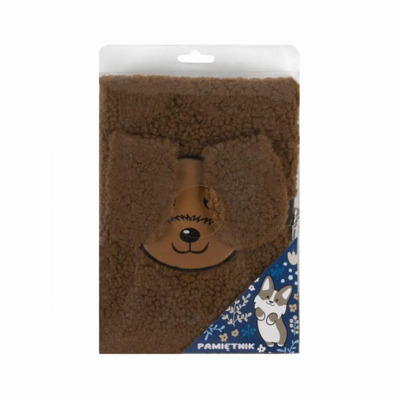 Plyšový deník se zámkem A5 pejsek