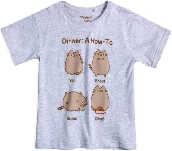 Dívčí tričko Pusheen šedé 134/140