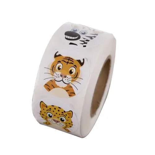 KRUZZEL MOTIVAČNÍ SAMOLEPKY VESELÁ ZVÍŘÁTKA ROLE 500 KS