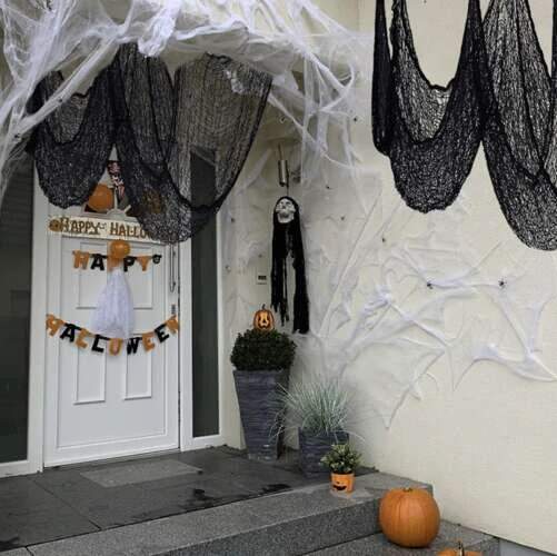 Malatec Halloweenská dekorace pavoučí síť černá