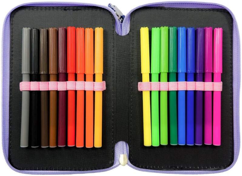 Školní třípatrový plně vybavený penál jednorožec