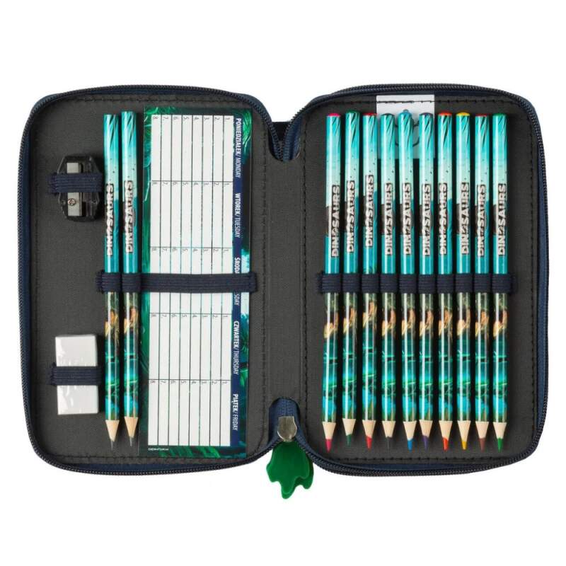 Zvýhodněná školní sada s aktovkou dinosauři 7 ks