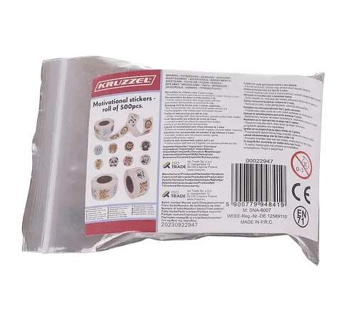 KRUZZEL MOTIVAČNÍ SAMOLEPKY VESELÁ ZVÍŘÁTKA ROLE 500 KS