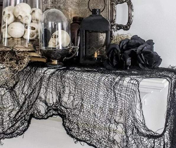 Malatec Halloweenská dekorace pavoučí síť černá