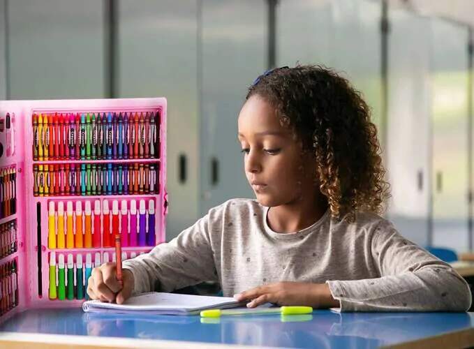 Maaleo malířská sada v kufříku 168 ks růžová