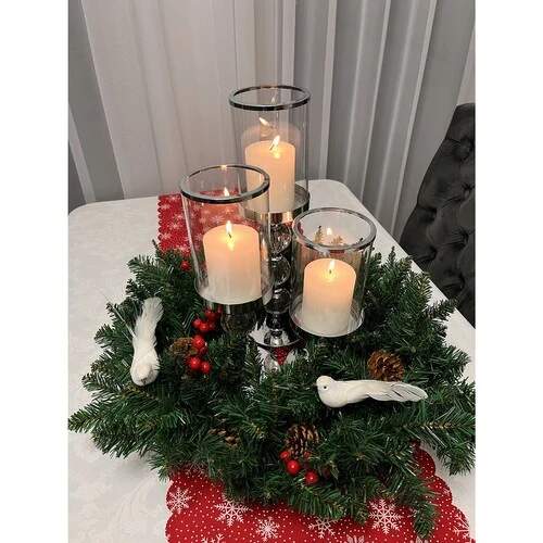 Ruhhy umělé smrkové větvičky k dekoraci 21cm sada 40 ks