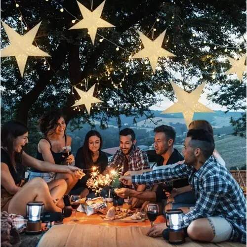 Ruhhy svítící 3D LED hvězda 50 cm teplá bílá