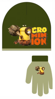 ZIMNÍ 2-DÍLNÁ SOUPRAVA ČEPICE A RUKAVICE MIMONI CROMINION khaki