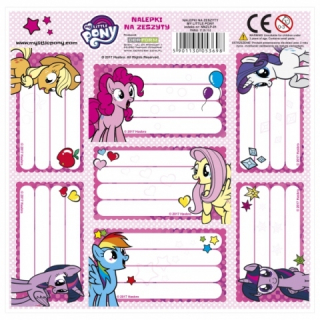 SAMOLEPKY - JMENOVKY NA SEŠITY MY LITTLE PONY