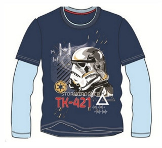 CHLAPECKÉ TRIČKO STAR WARS DLOUHÝ RUKÁV tmavě modré