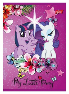 ŠKOLNÍ SEŠIT A5 MY LITTLE PONY 16 listů, čtverečkovaný, 4 druhy