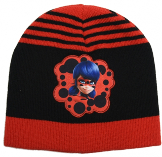 DÍVČÍ ZIMNÍ ČEPICE LADYBUG, KOUZELNÁ BERUŠKA černá