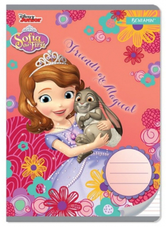 SEŠIT A5 DISNEY PRINCEZNA SOFIE 16 listů, úzké linky