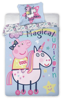 POVLEČENÍ PRASÁTKO PEPPA PIG MAGICAL UNICORN