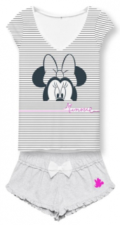DÁMSKÉ LETNÍ PYŽAMO DISNEY MINNIE MOUSE světle šedé