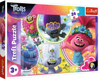 PUZZLE MAXI HUDEBNÍ SVĚT TROLLŮ 24 DÍLKŮ