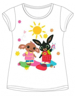 DÍVČÍ TRIČKO KRÁLÍČEK BING bílé