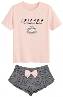 DÍVČÍ LETNÍ PYŽAMO FRIENDS PŘÁTELÉ