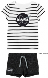 DÍVČÍ LETNÍ KOMPLET - TRIČKO A ŠORTKY NASA