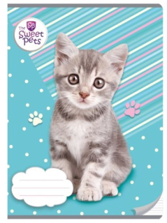 ŠKOLNÍ SEŠIT A5 SWEET PETS KOČKA 16 listů, linkovaný