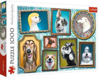 PUZZLE VESELÉ PORTRÉTY PSÍ GALERIE 1000 dílků