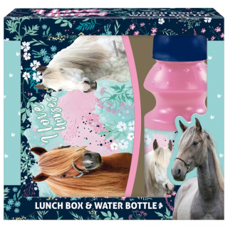 KONĚ I LOVE HORSES LUNCH SADA BOX NA SVAČINU A LÁHEV NA PITÍ DÁRKOVÉ BALENÍ