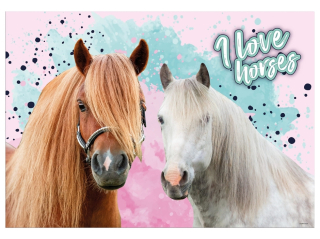 PODLOŽKA NA STŮL KONĚ I LOVE HORSES