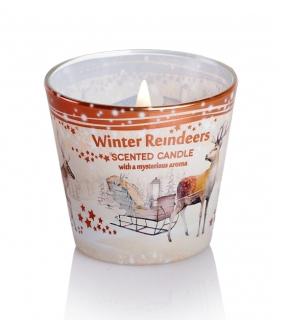 BARTEK SVÍČKA VE SKLE WINTER REINDEERS LET IT SNOW 115g