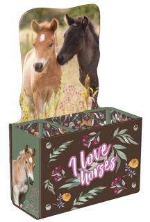 STOJÁNEK NA ŠKOLNÍ POTŘEBY KONĚ I LOVE HORSES