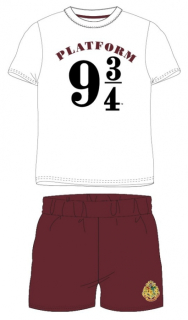 CHLAPECKÉ LETNÍ PYŽAMO HARRY POTTER bílé