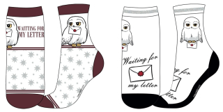 DÍVČÍ PONOŽKY HARRY POTTER SOVA HEDVIKA SADA 2 KS