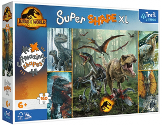 PUZZLE SUPER SHAPE XL NEOBVYKLÍ DINOSAUŘI JURSKÝ SVĚT 160 dílků