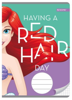 ŠKOLNÍ SEŠIT A5 DISNEY PRINCESS ARIEL 16 listů, čtverečkovaný