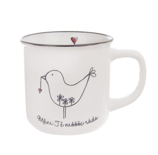 KERAMICKÝ HRNEK BIRD MÁM TĚ RÁDA 370ml