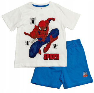 CHLAPECKÉ LETNÍ PYŽAMO SPIDERMAN světle modré