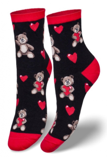 DÁMSKÉ TRENDY PONOŽKY MEDVÍDEK černé