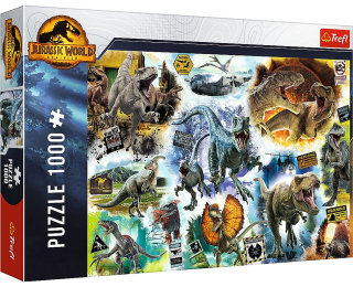PUZZLE JURSKÝ SVĚT PO STOPÁCH DINOSAURŮ 1000 dílků