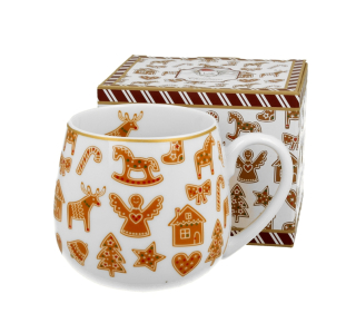 PORCELÁNOVÝ HRNEK GINGERBREAD BÍLÝ 430ml