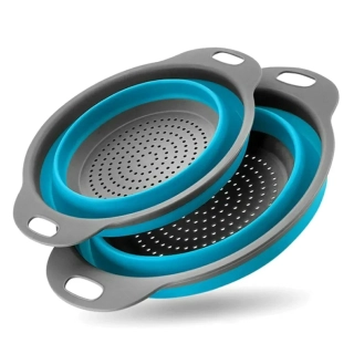 SKLÁDACÍ SILIKONOVÝ CEDNÍK KULATÝ SADA 2 KS