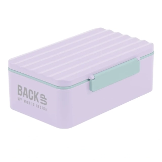 Backup svačinový box s přihrádkou fialový