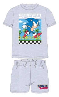 Chlapecké letní pyžamo Sonic šedé